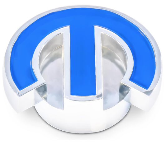 WING NUT MOPAR CHROME with BLUE LOGO
