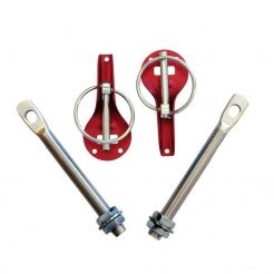 BONNET PINS FLIP OVER/SLIDE ALLOY RED