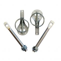 BONNET PINS FLIP OVER/SLIDE ALLOY SILVER