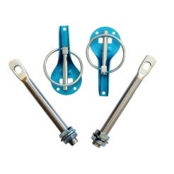 BONNET PINS FLIP OVER/SLIDE ALLOY BLUE