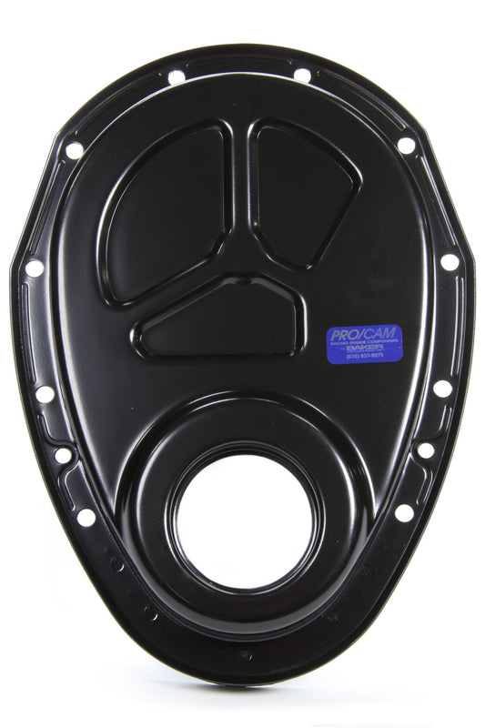 TIMING COVER CHEV SB 57-95 STEEL BLACK
