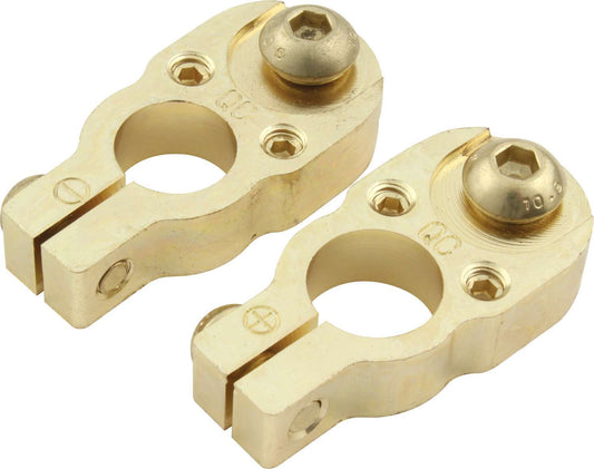 BATTERY TERMINAL TOP MOUNT BRASS PAIR