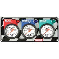 GAUGE PANEL 3 QUICKCAR 2-5/8in OP/WT/FP