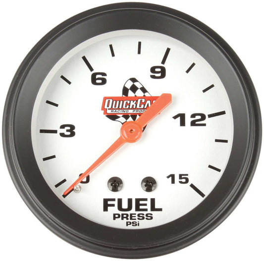 GAUGE FUEL PRESS 2-5/8in 0-15psi QUICKCAR