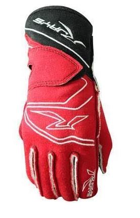 GLOVES 1 LAYER X-SMALL RED/WHITE FIA