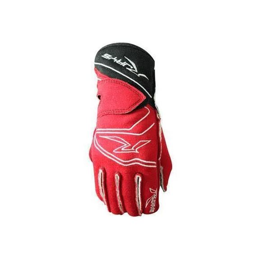 GLOVES 1 LAYER SMALL RED/WHITE FIA