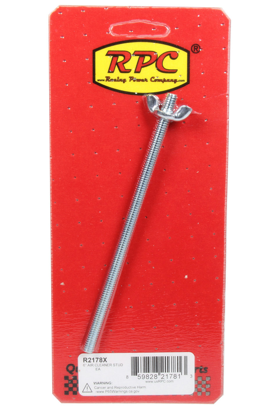 AIR CLEANER STUD 1/4in x 6in UNIVERSAL STEEL