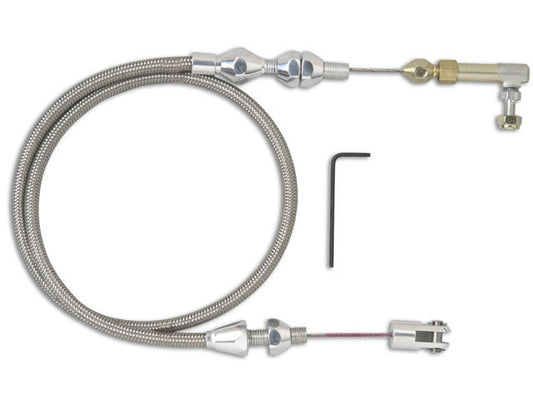 THROTTLE CABLE BRAIDED 24in