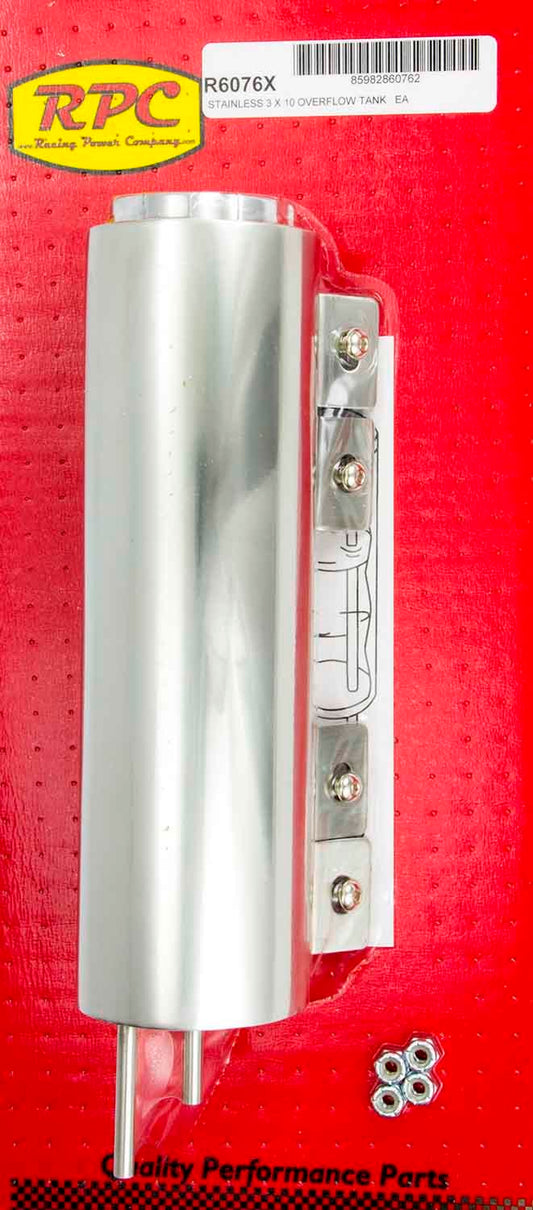 OVERFLOW BOTTLE 10in x 3in STAINLESS