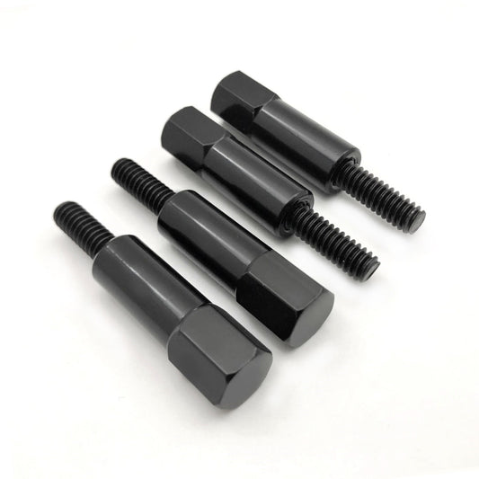 R/COVER HOLD DOWN BOLTS 1in STUD with HEX pkt4 BLK