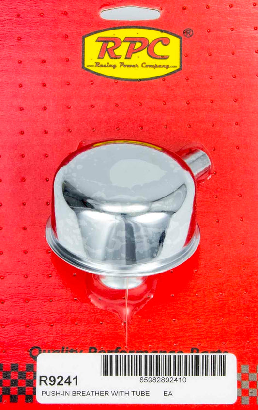 BREATHER PUSH ON CHROME with 1/2in PCV EXT