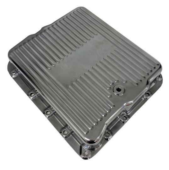 TRANS PAN TH700R4 4L60 ALLOY POLISHED FINNED
