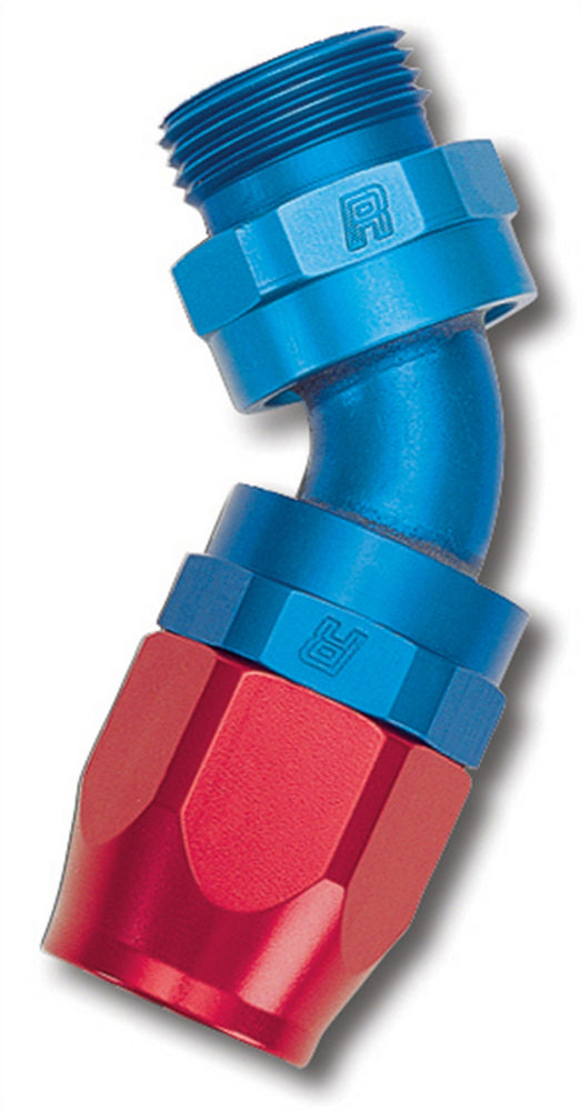HOSE END -8 45deg to -8 swivel port o-ring