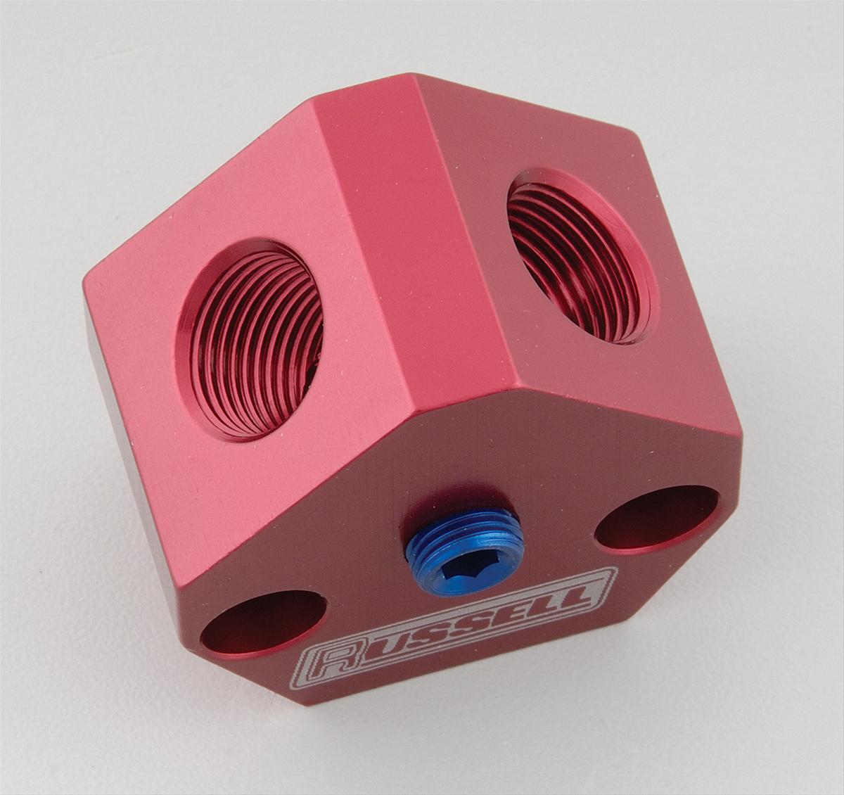 Y BLOCK 1/2f npt to Dual 3/8f npt