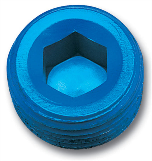 PLUG BUNG 1/2m npt ALLEN HEAD ALLOY BLUE