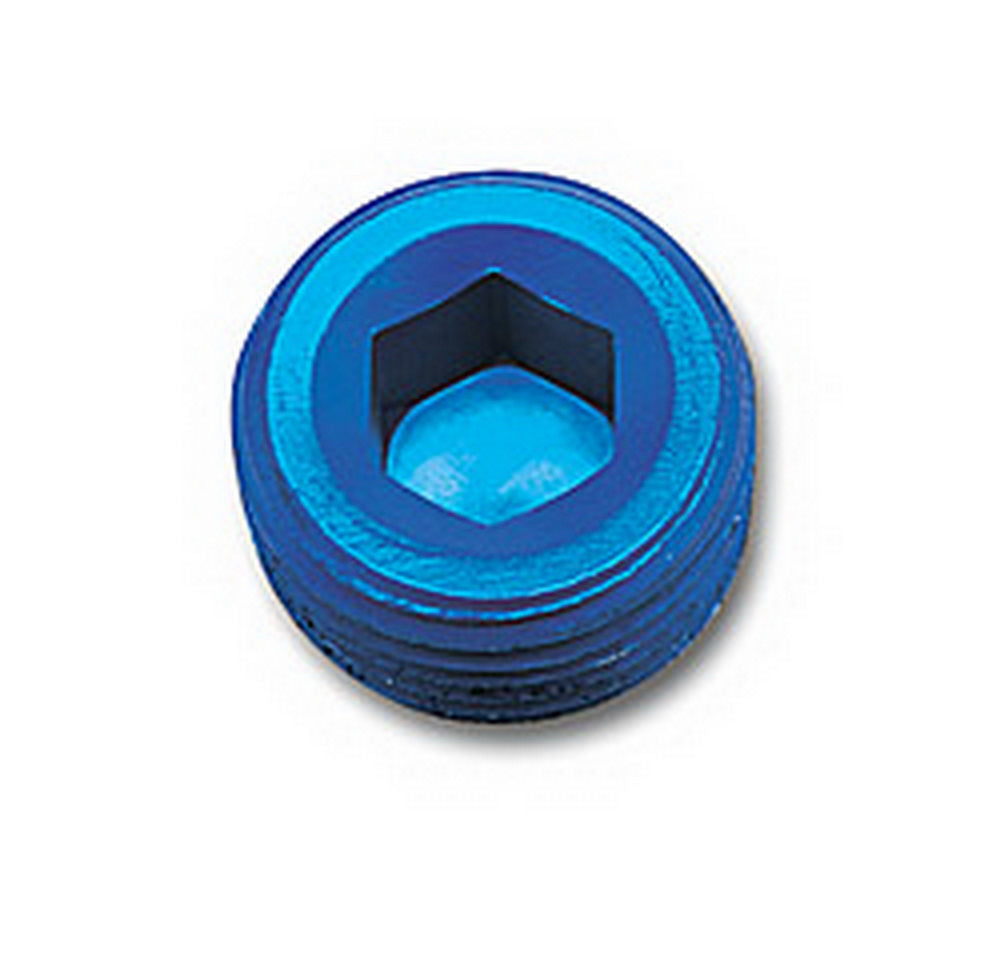 PLUG BUNG 3/8m npt ALLEN HEAD BLUE ALLOY