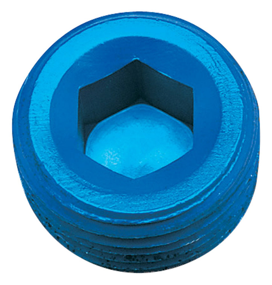 PLUG BUNG 3/4m npt ALLEN HEAD ALLOY BLUE