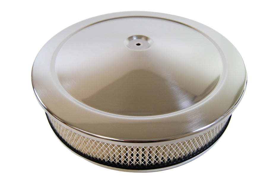 AIR CLEANER 14in x 3in CHROME DROP BASE