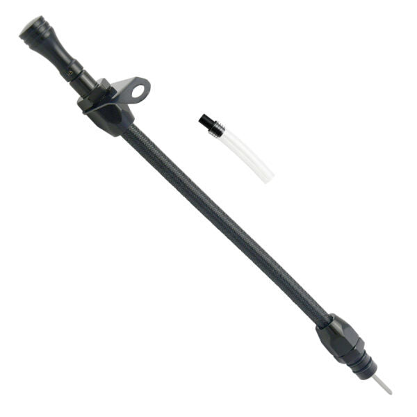 DIPSTICK TH350/TH400 FLEXIBLE FIREWALL MT BLACK