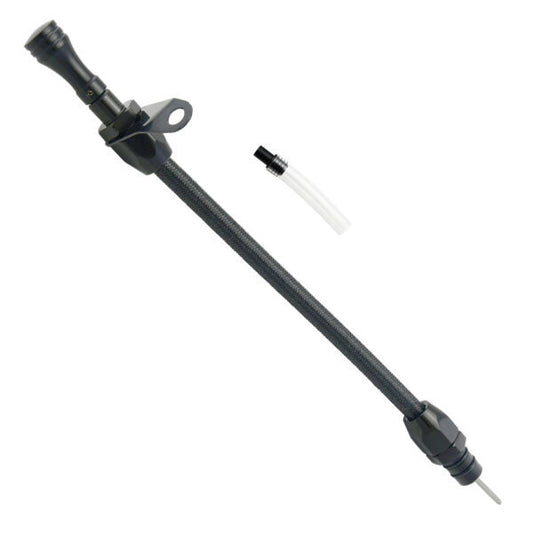 DIPSTICK TH350/TH400 FLEXIBLE FIREWALL MT BLACK