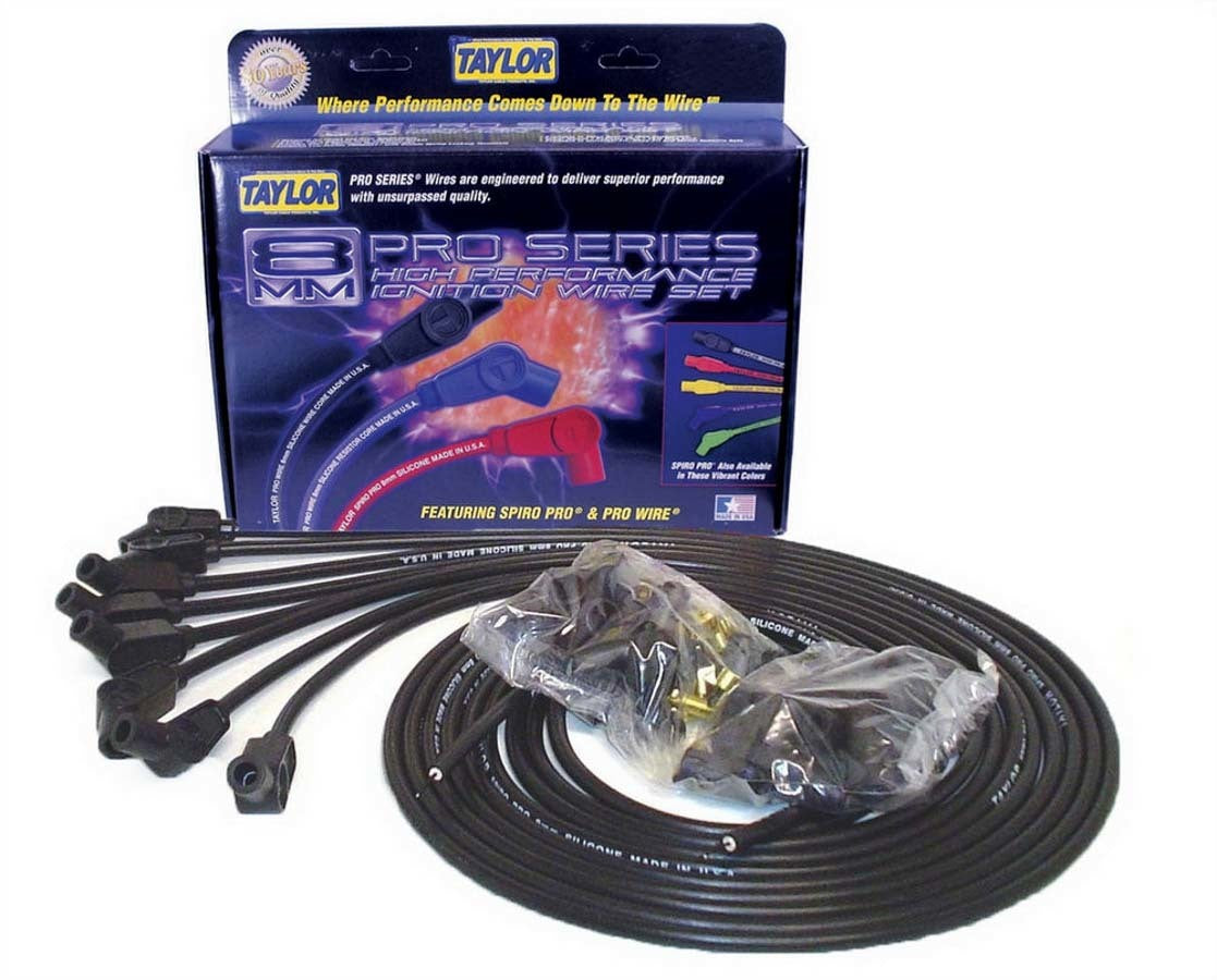 LEAD SET 8mm V8 90deg/135deg BLACK