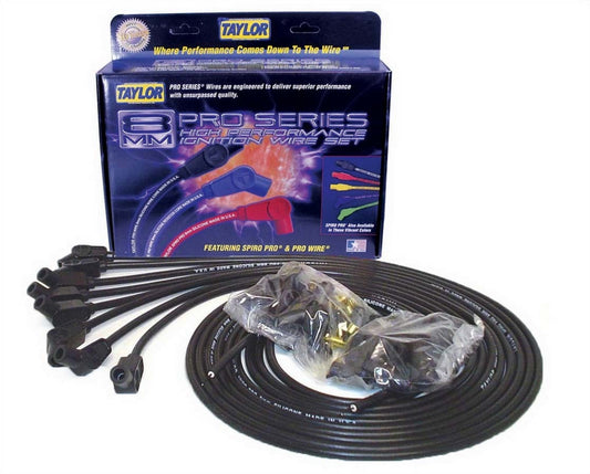 LEAD SET 8mm V8 90deg/135deg BLACK