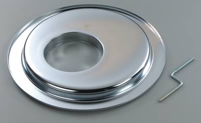 AIR CLEANER BASE 14in STEEL OFFSET FLAT BASE