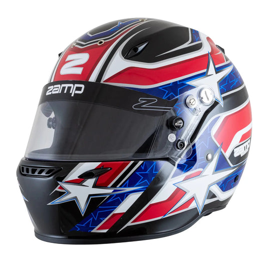 HELMET size LARGE GLOSS Blk/Red/Blue ZR-72 SA2020