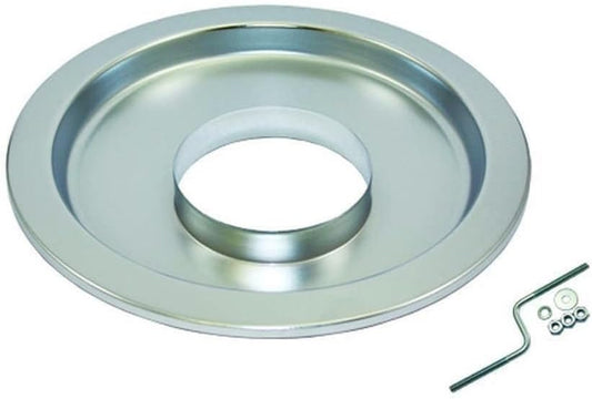 AIR CLEANER BASE OFSET 14in STEEL DROP BASE CHROME
