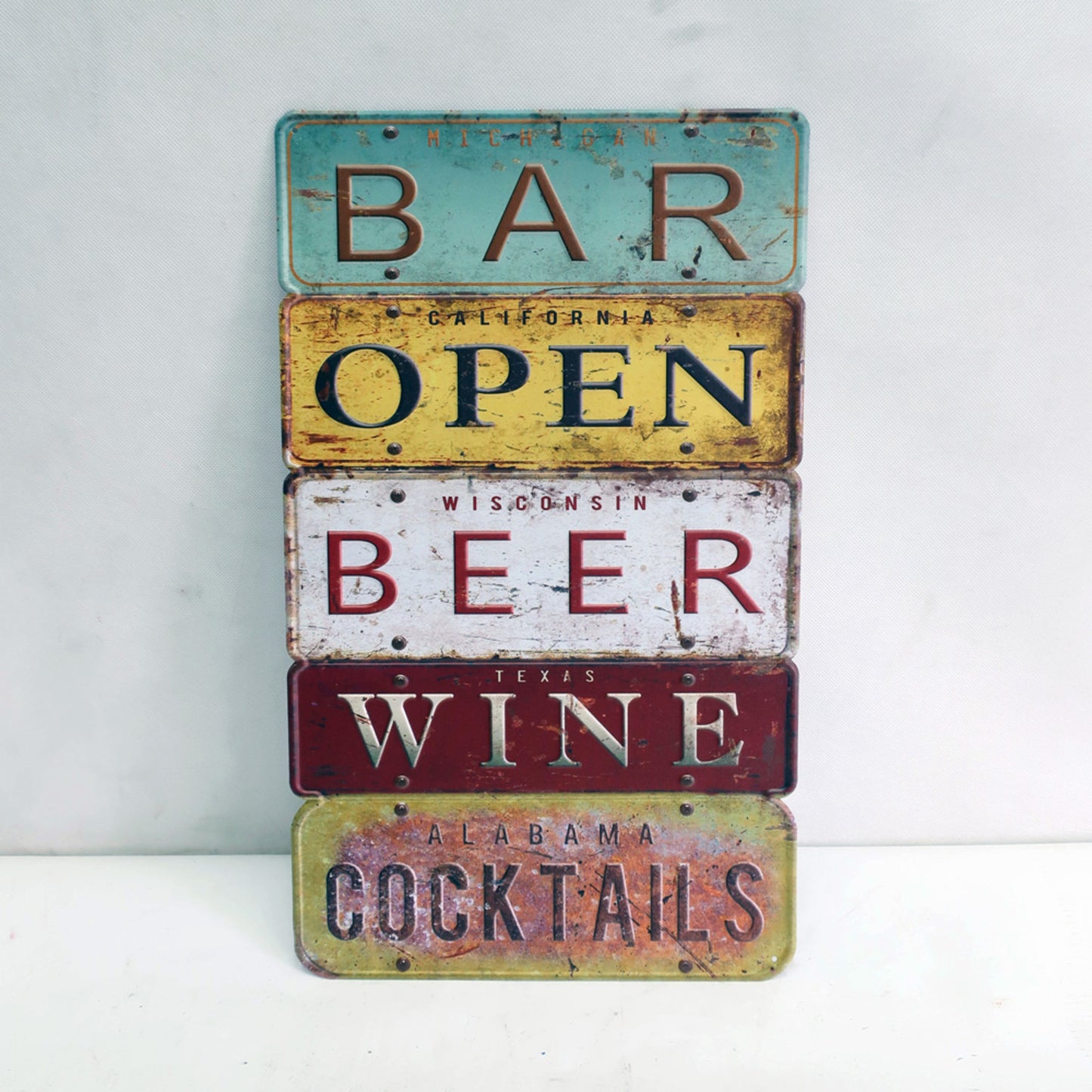 WALL PLAQUE BAR OPEN