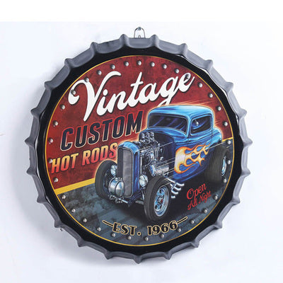 TIN SIGN VINTAGE CUSTOM HOT RODS